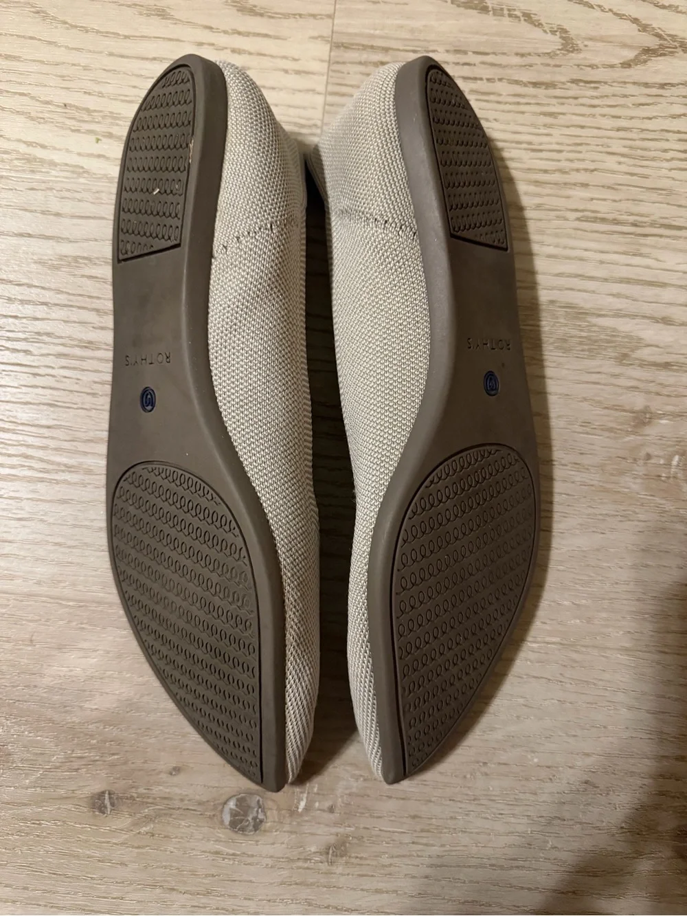 Rothy's Pointed Toe Ballet Flax birdseye